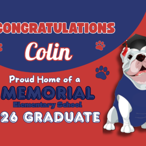 Howell Memorial 5th Grade Lawn Sign NO photo