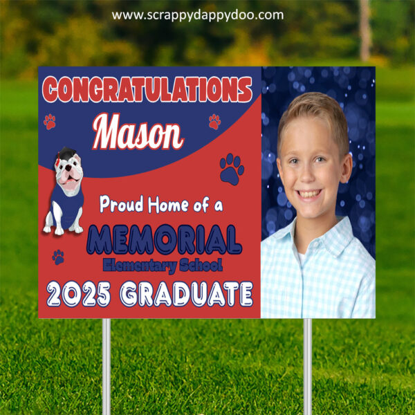 Howell Memorial 5th Grade Lawn Sign with photo