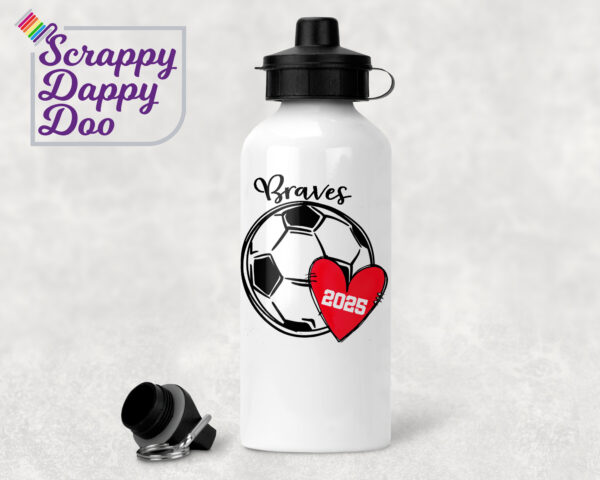 Manalapan Braves 2025 Girls Soccer - Water Bottle with 2 lids - Image 2