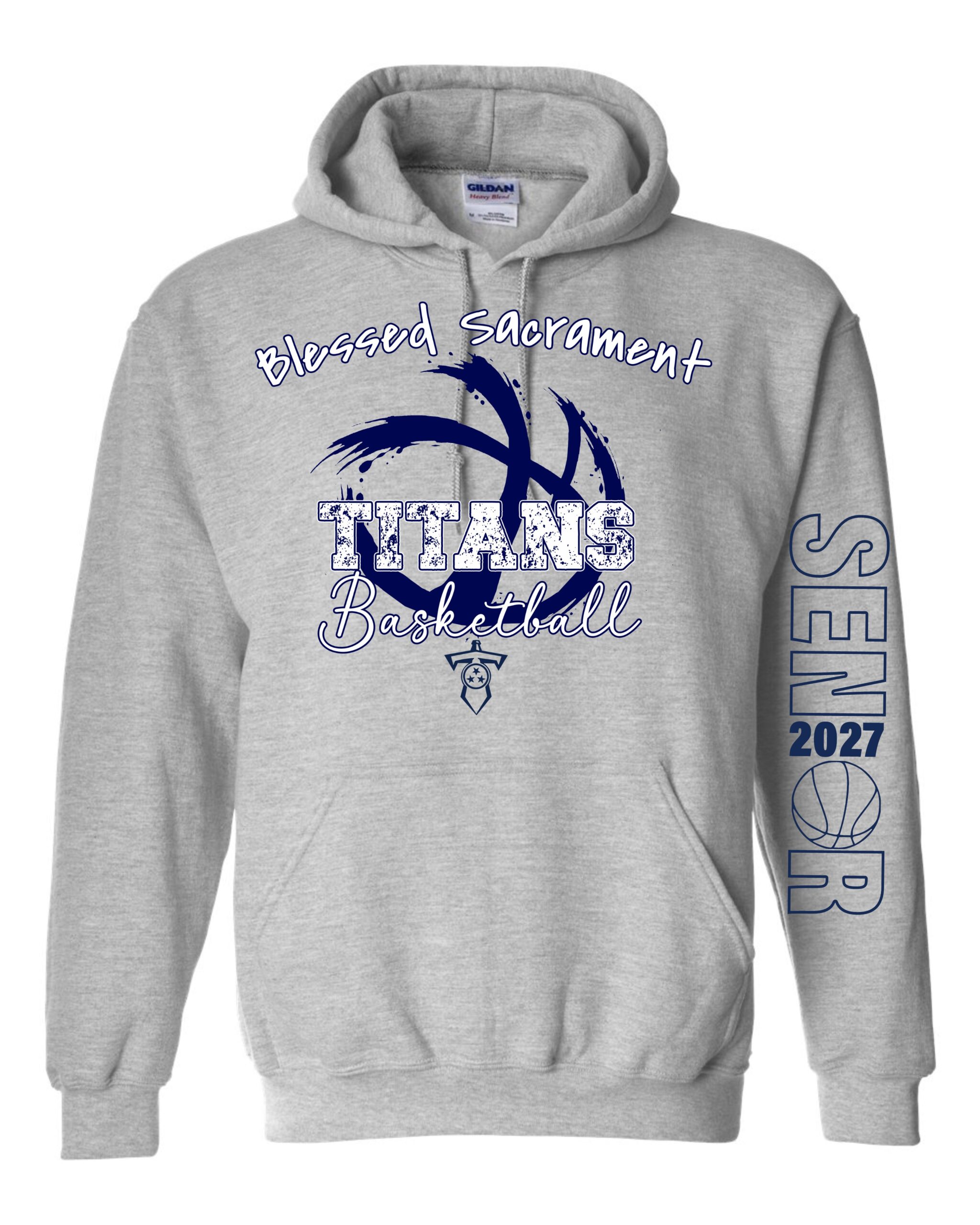 Blessed Sacrament Titans Basketball Splatter Hoodie