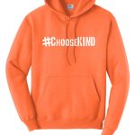 neon orange with white lettering (only adult sizes available)