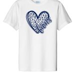 Heart Lions - White shirt with navy design $0.00