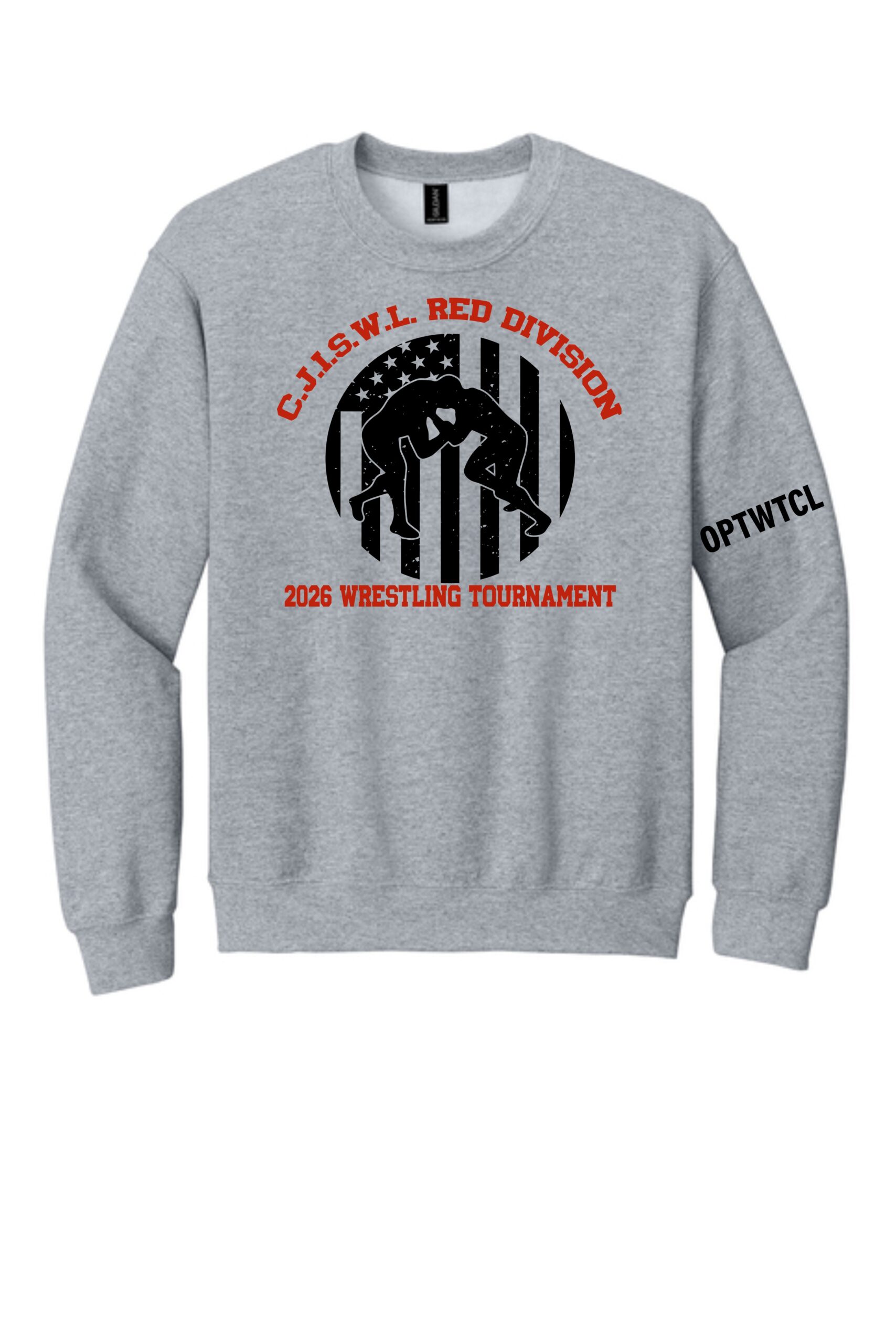 CJISWL Red Division Wrestling Crewneck Sweatshirt