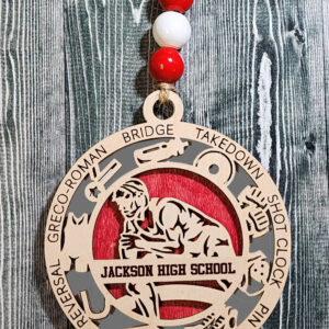 JAGS wrestling Layered Ornament