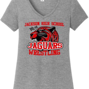 Jackson Wrestling Mom's  Ladies V-Neck T-shirt