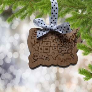 USA Map Tracker and Ornament