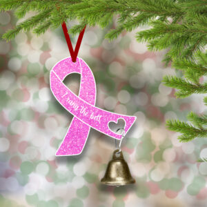 "I rang the bell" Cancer Survivor ornament with real bell.