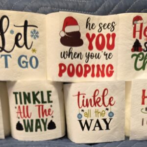 Gag gift Toilet Paper with Holiday sayings