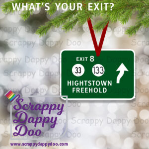What's your exit? Keepsake ornament of the NJ Turnpike Sign
