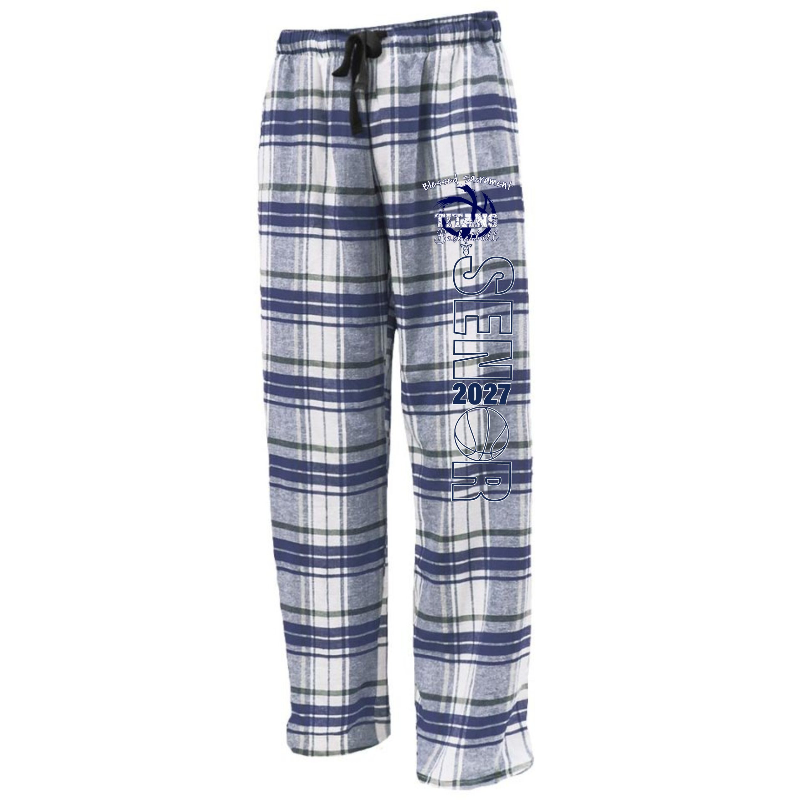 Blessed Sacrament Titans Basketball Flannel Pants - Image 2