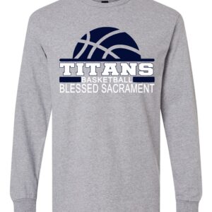 Blessed Sacrament Titans Basketball Split long sleevev t-shirt