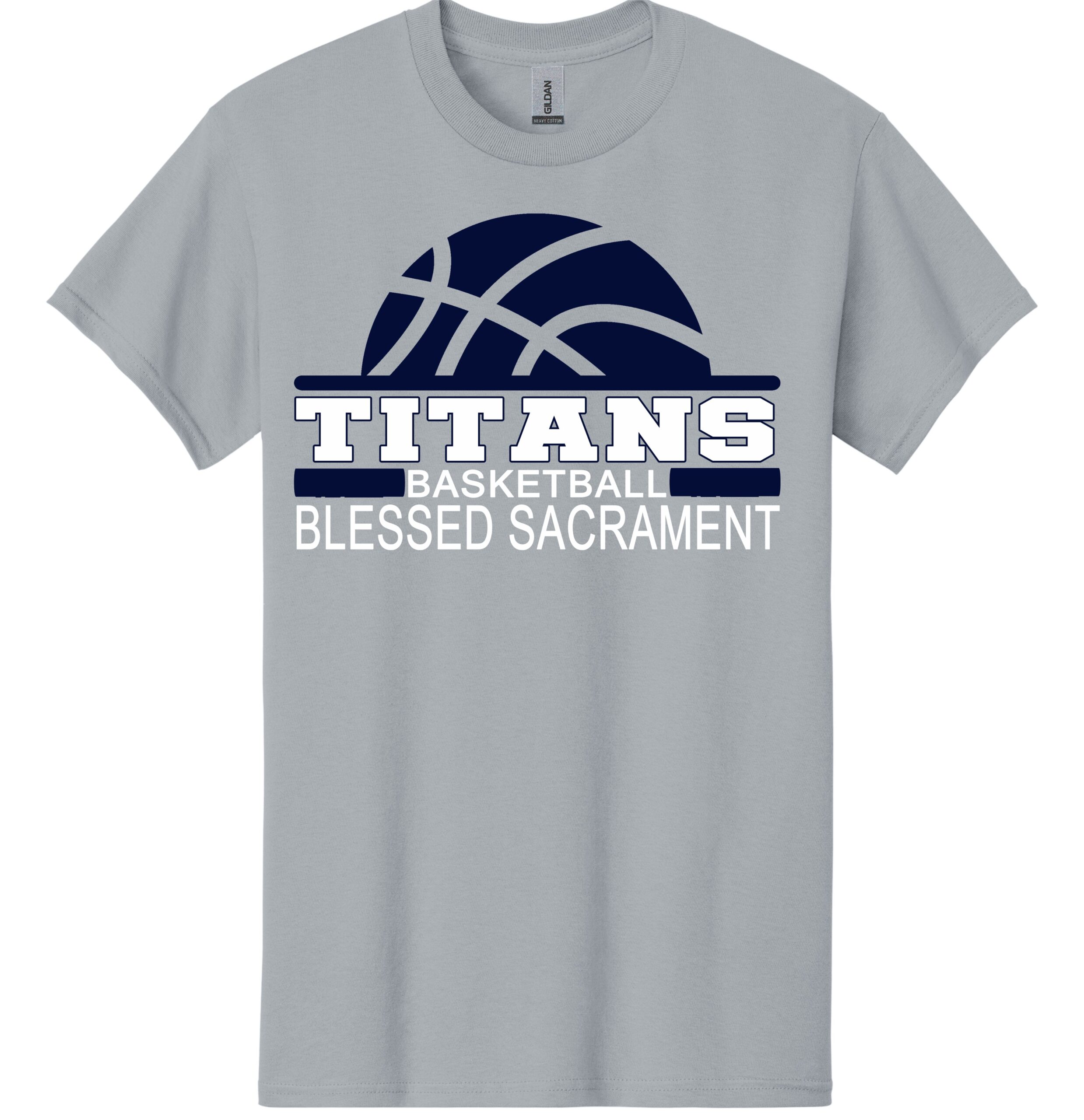 Blessed Sacrament Titans Basketball Split t-shirt - Image 3