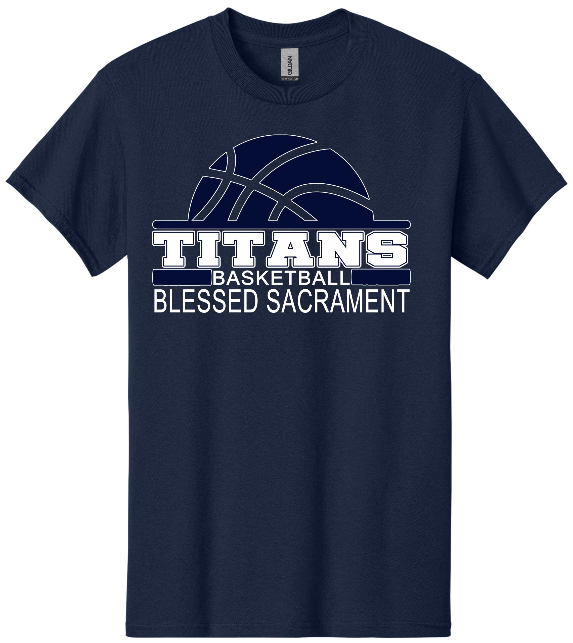 Blessed Sacrament Titans Basketball Split t-shirt