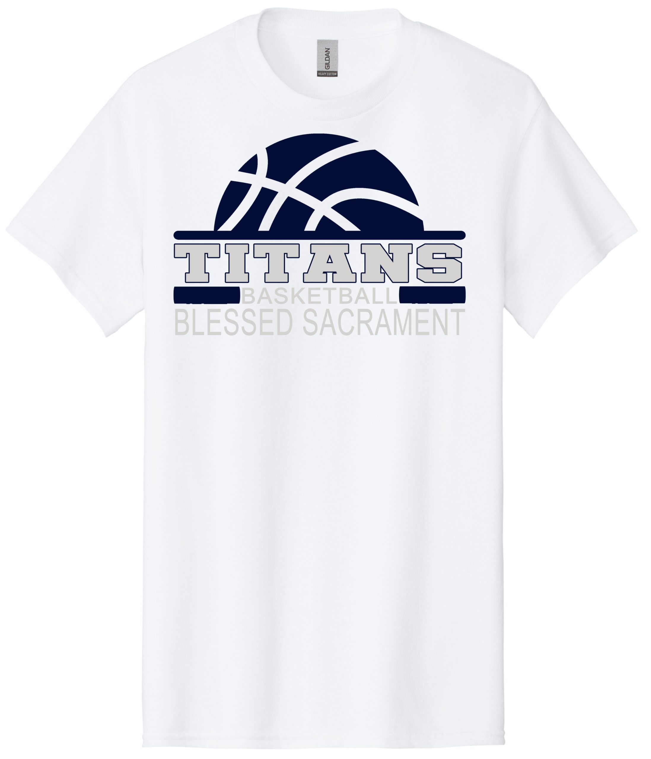 Blessed Sacrament Titans Basketball Split t-shirt - Image 2